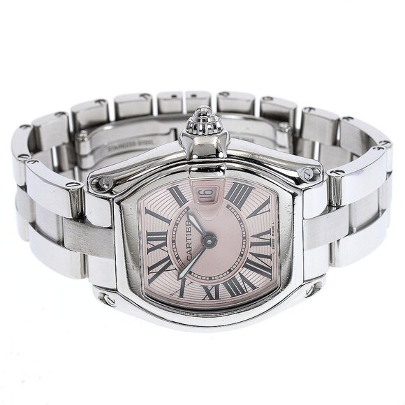 CARTIER Roadster SM W62017V3 Date Pink Dial Quartz Ladies Watch_881598 - Picture 2 of 6